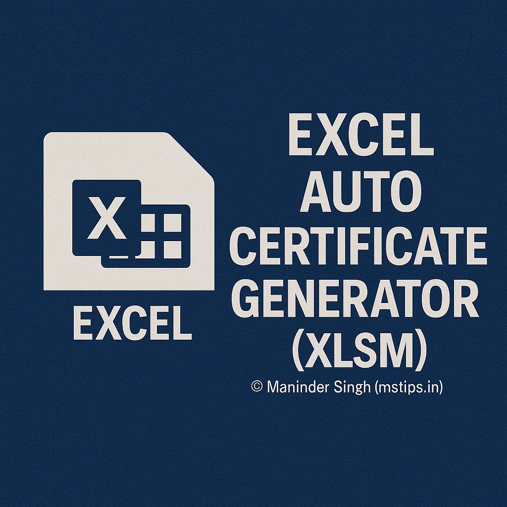 Excel Auto Certificate Generator
